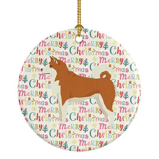 Buy this Akita Merry Christmas Ceramic Ornament