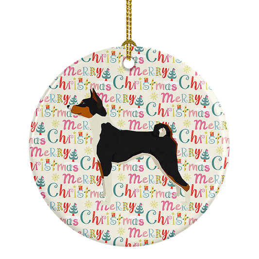 Buy this Basenji Merry Christmas Ceramic Ornament