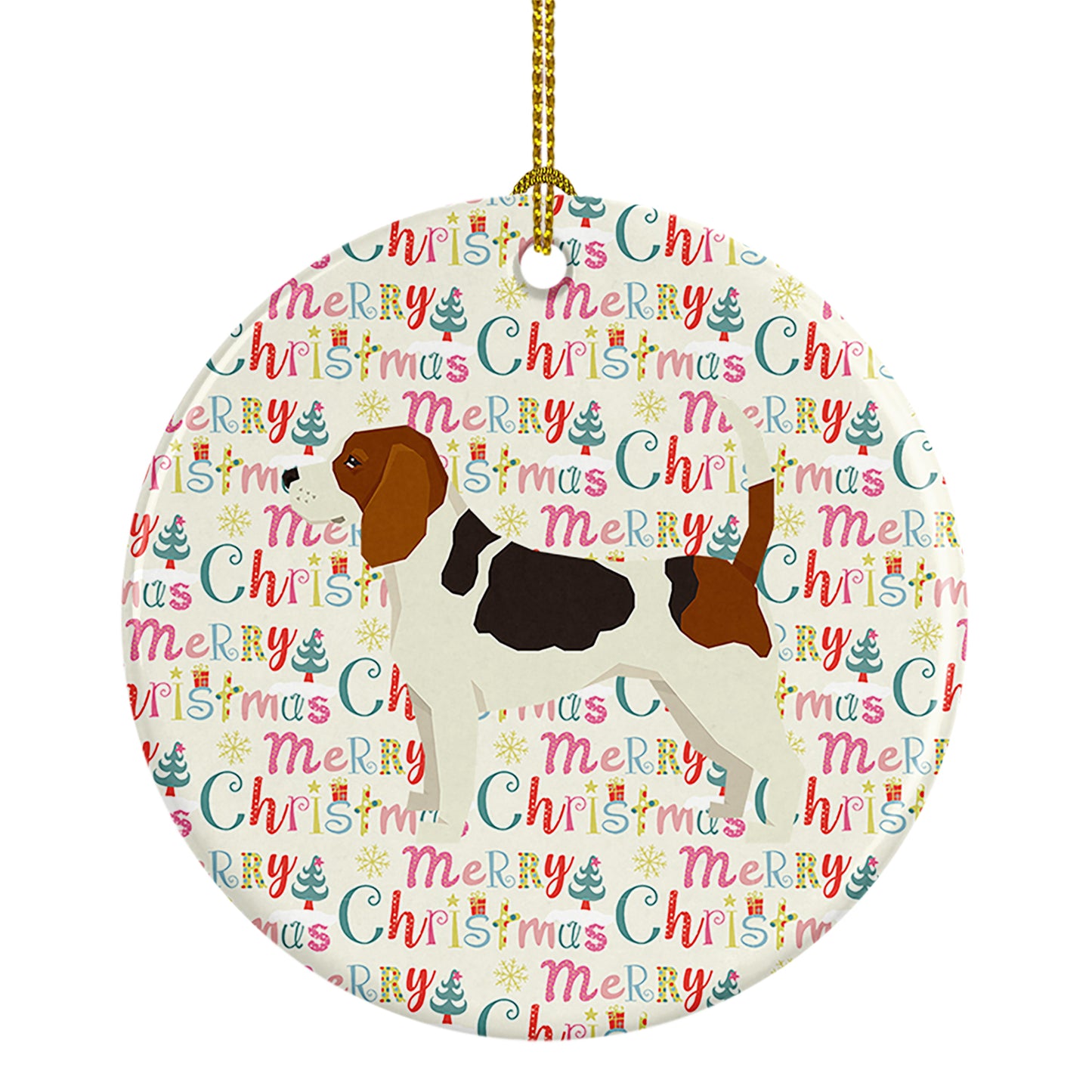 Buy this Beagle Merry Christmas Ceramic Ornament