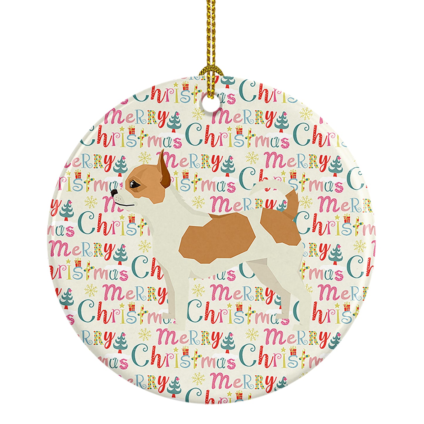 Buy this Chihuahua Merry Christmas Ceramic Ornament