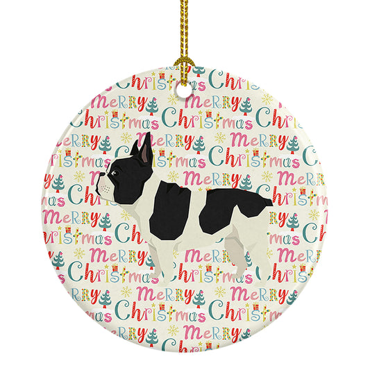 Buy this French Bulldog Merry Christmas Ceramic Ornament