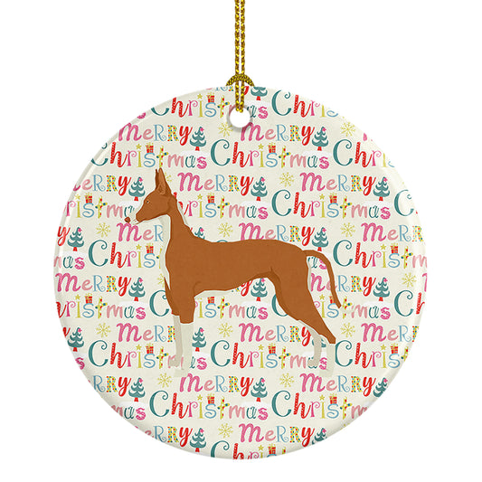 Buy this Ibizan Hound Merry Christmas Ceramic Ornament