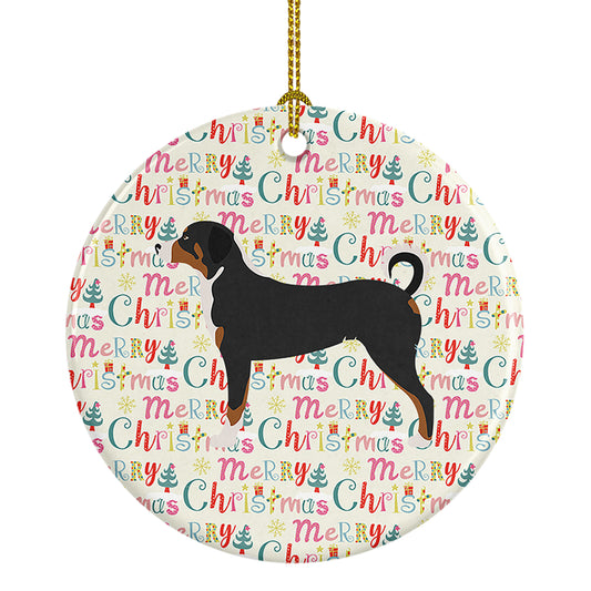 Buy this Appenzeller Sennenhund Merry Christmas Ceramic Ornament