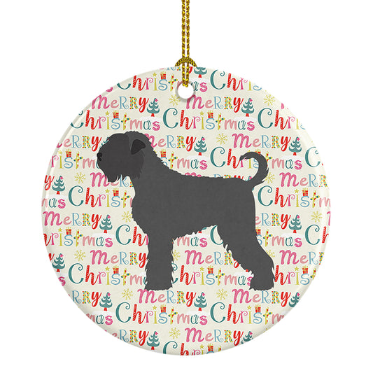 Buy this Black Russian Terrier Merry Christmas Ceramic Ornament