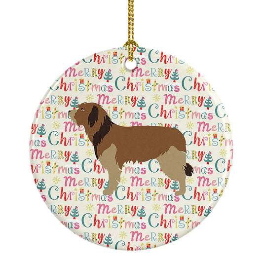 Buy this Catalan Sheepdog Merry Christmas Ceramic Ornament
