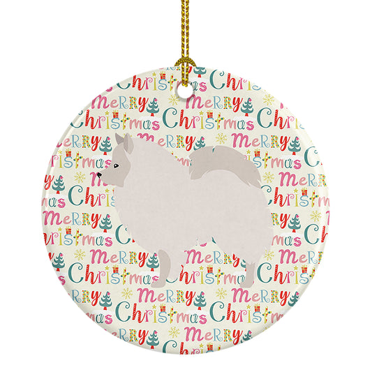 Buy this German Spitz Merry Christmas Ceramic Ornament