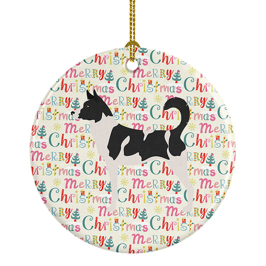 Buy this Canaan Dog Merry Christmas Ceramic Ornament