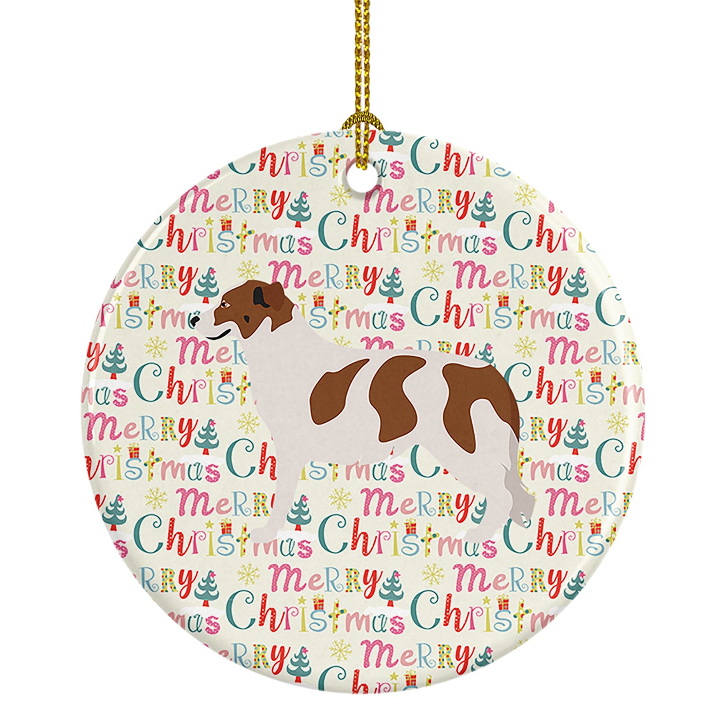 Buy this Aidi Atlas Mountain Dog Merry Christmas Ceramic Ornament