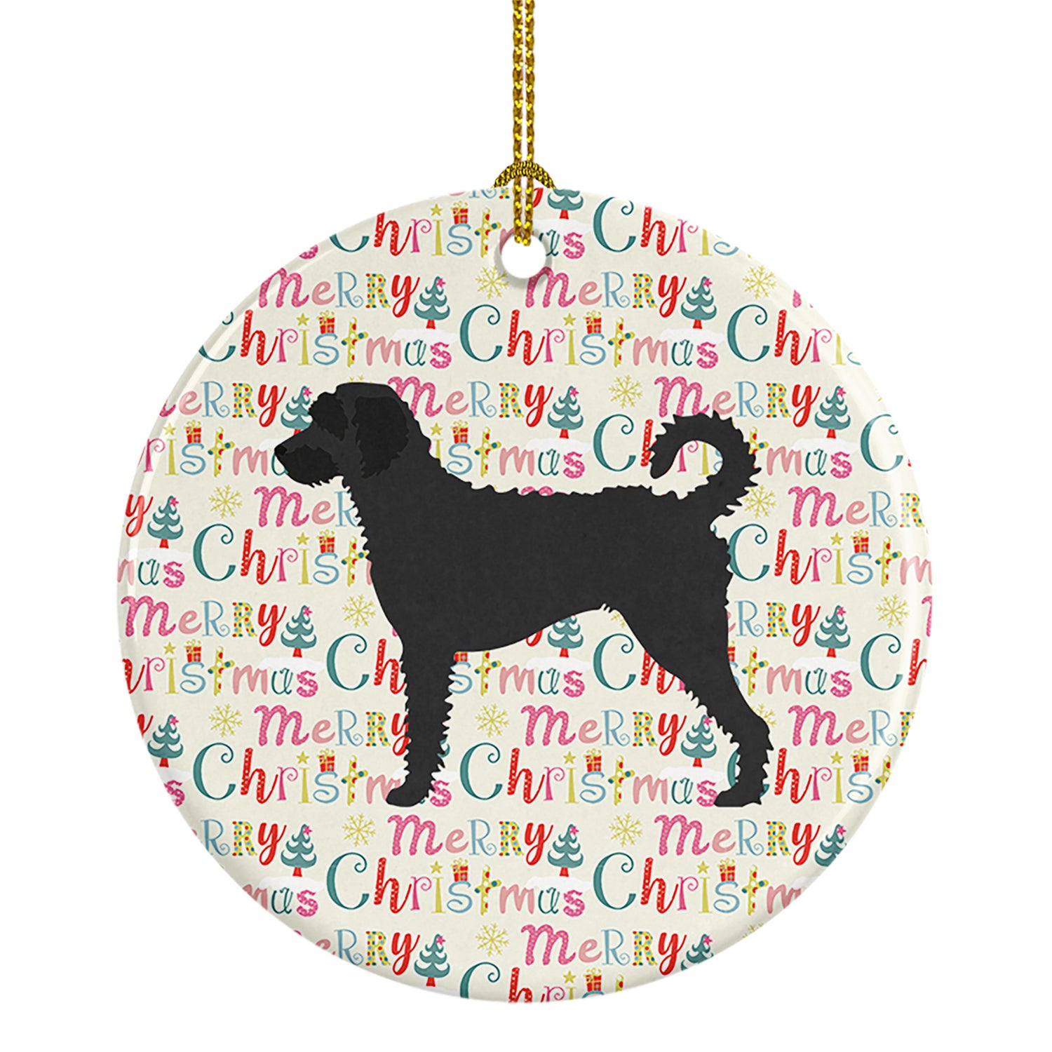 Buy this Labradoodle Merry Christmas Ceramic Ornament