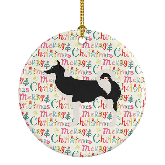 Buy this Greenland Dog Merry Christmas Ceramic Ornament