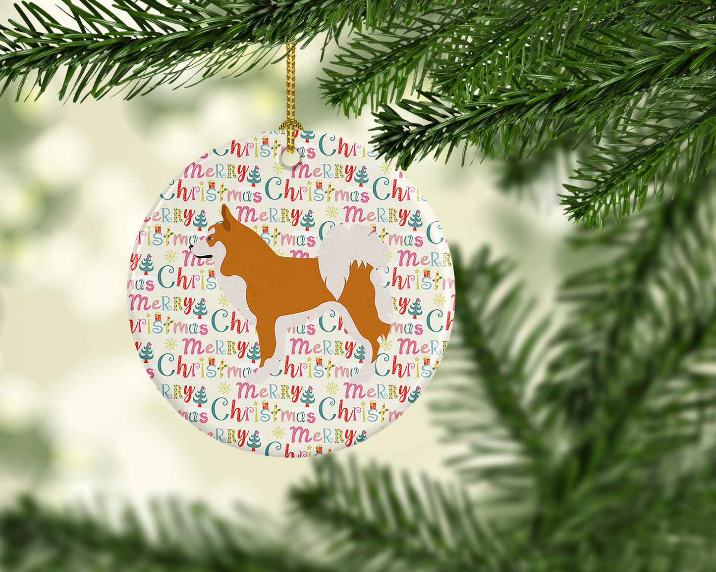 Icelandic Sheepdog Ceramic Ornament