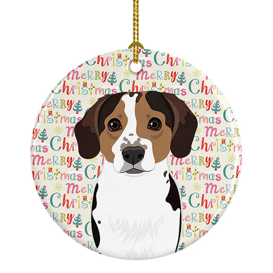 Buy this Beagle Tricolor Ticked Christmas Ceramic Ornament