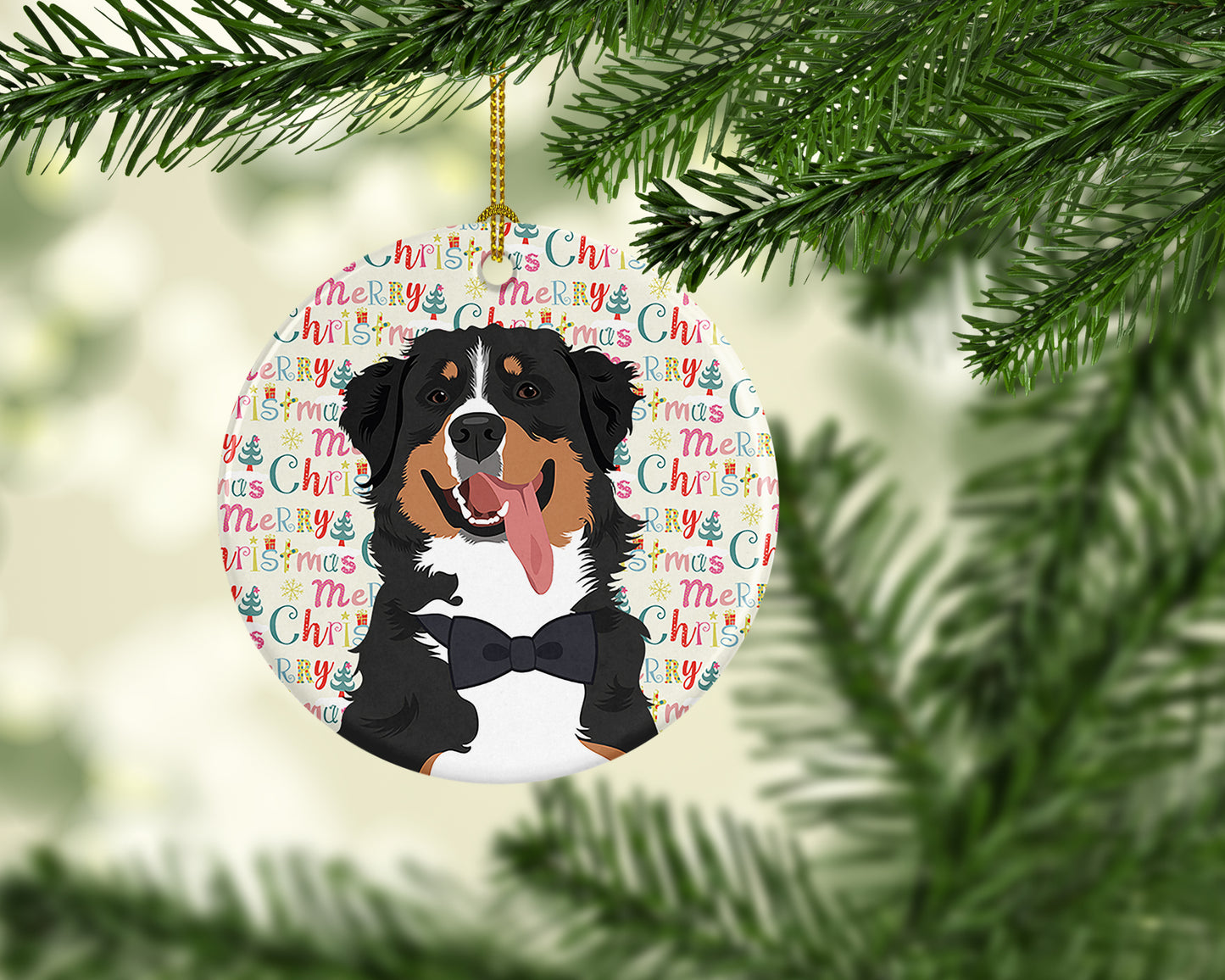 Bernese Mountain Dog #1 Christmas Ceramic Ornament