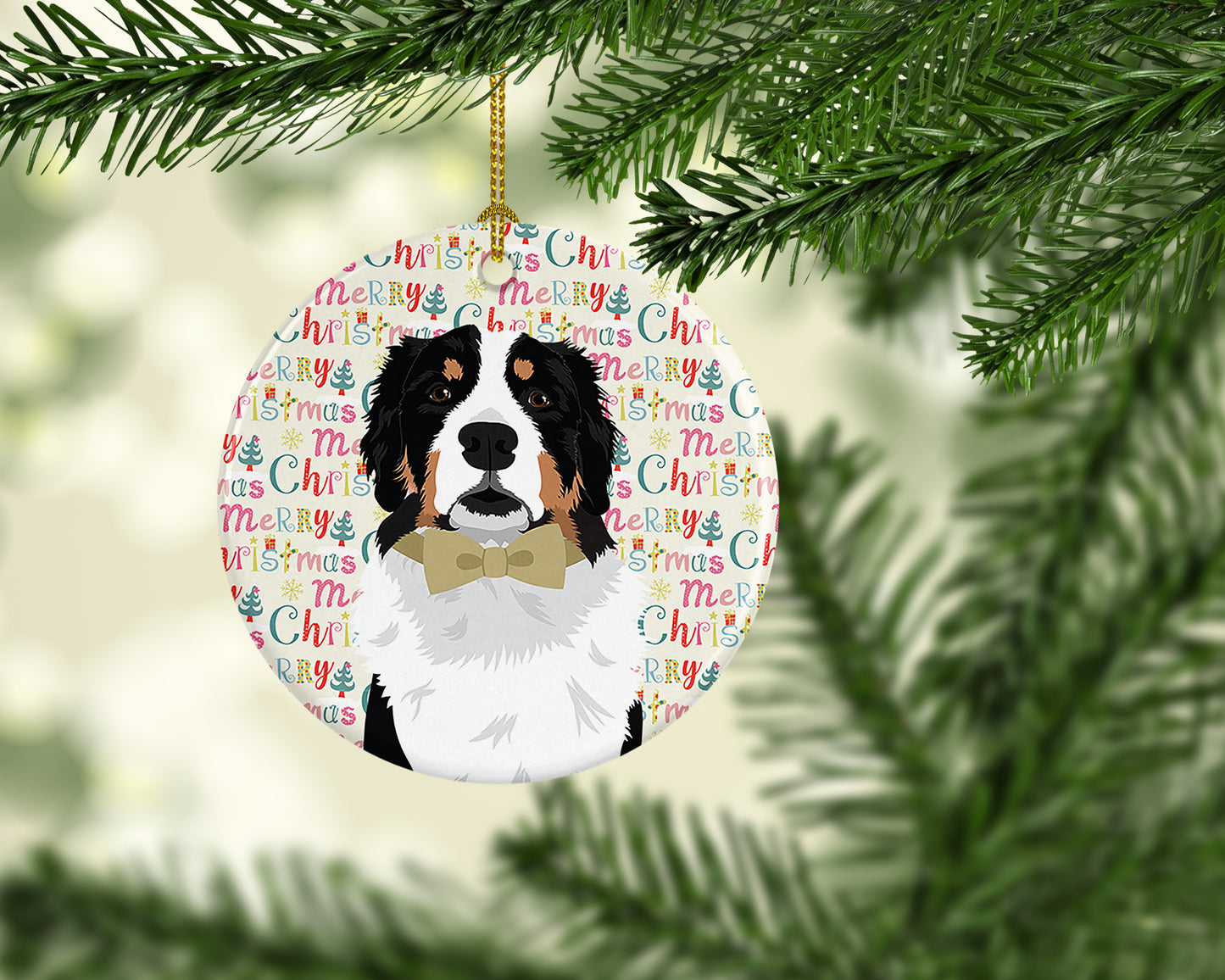 Bernese Mountain Dog #2 Christmas Ceramic Ornament