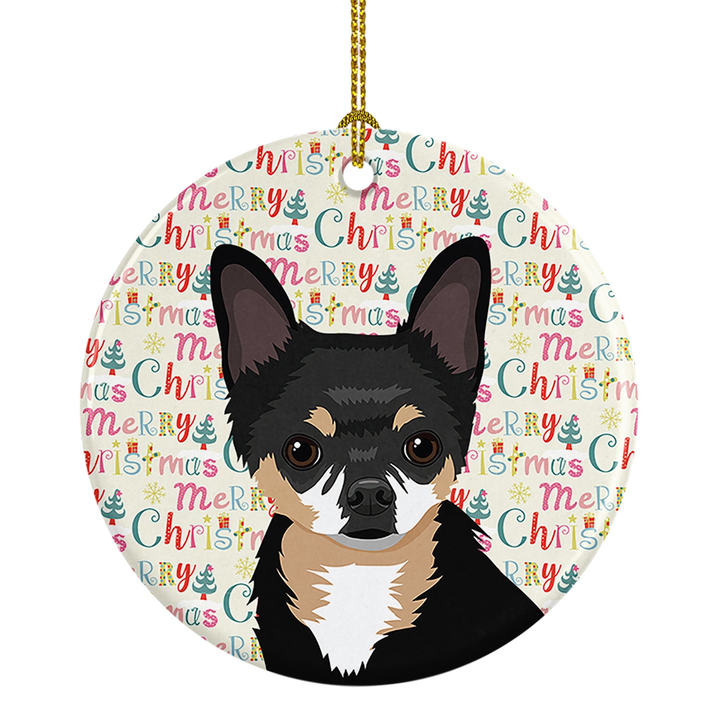Buy this Chihuahua Tricolor #2 Christmas Ceramic Ornament