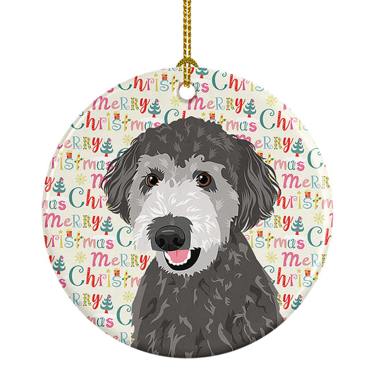 Buy this Doodle Silver #2 Christmas Ceramic Ornament