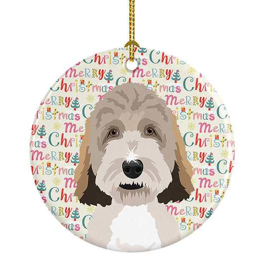 Buy this Doodle Tricolor #1 Christmas Ceramic Ornament