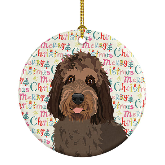 Buy this Doodle Tricolor #3 Christmas Ceramic Ornament