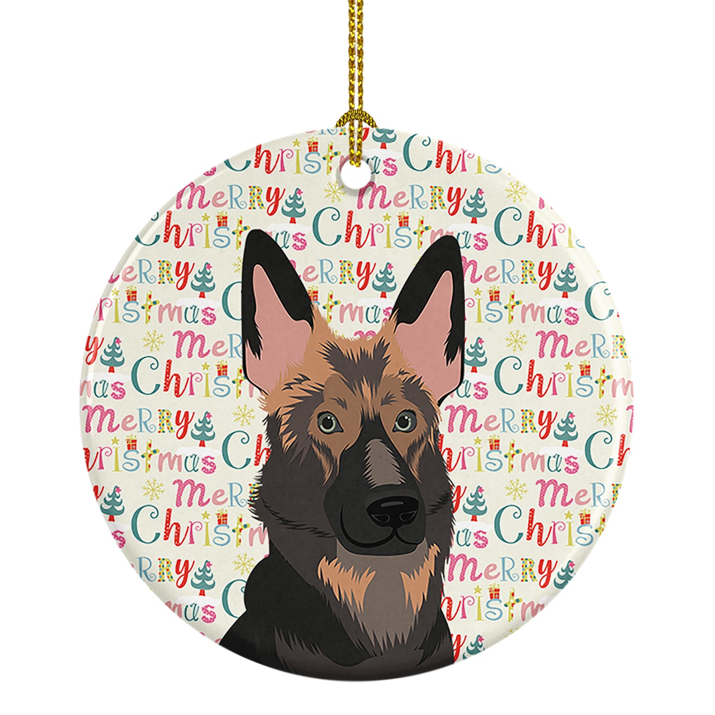 Buy this German Shepherd Puppy Christmas Ceramic Ornament