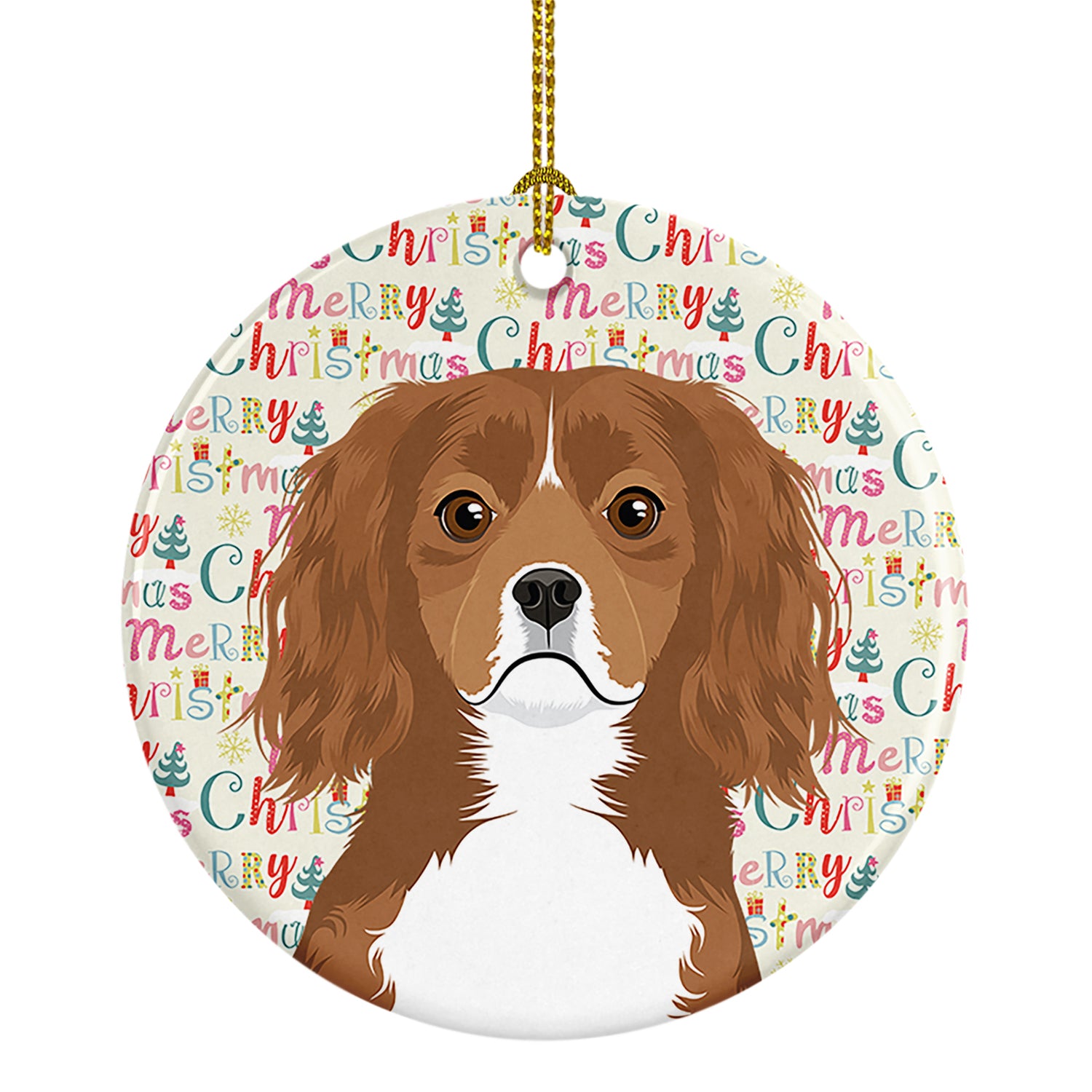 Buy this Cavalier King Charles Spaniel Ruby Christmas Ceramic Ornament