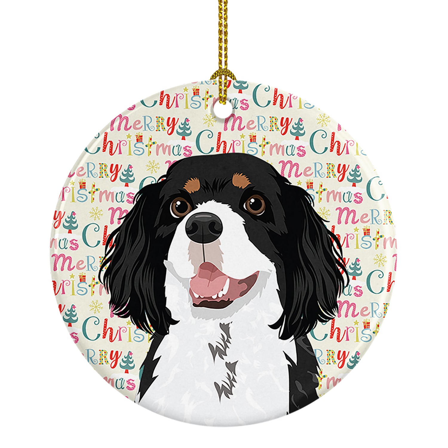 Buy this Cavalier King Charles Spaniel Tricolor #2 Christmas Ceramic Ornament