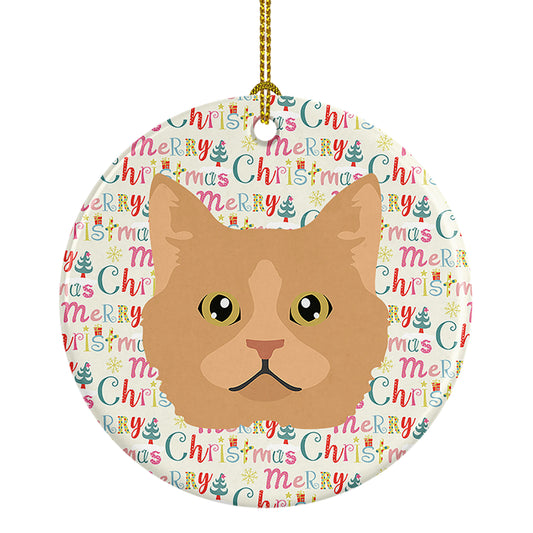 Buy this Selkirk Rex Cat Christmas Ceramic Ornament