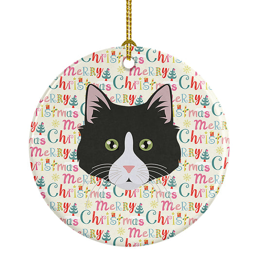 Buy this Siberian Forest Cat Christmas Ceramic Ornament