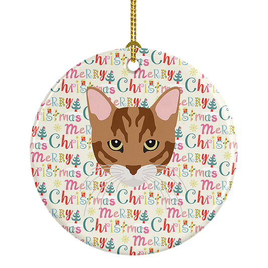 Buy this Toyger Cat Christmas Ceramic Ornament