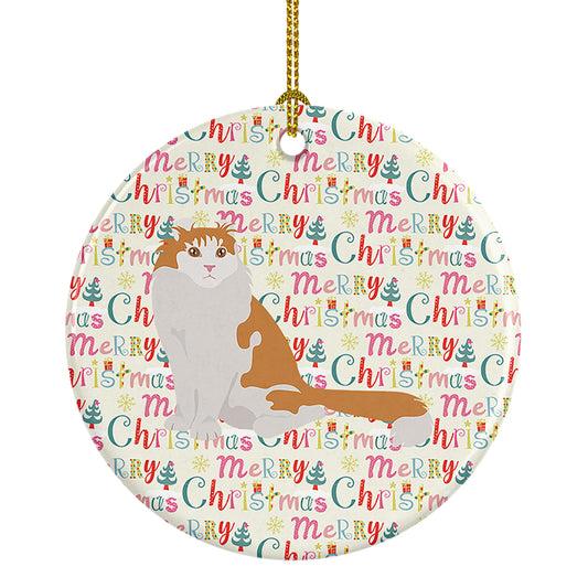 Buy this American Curl Cat Christmas Ceramic Ornament