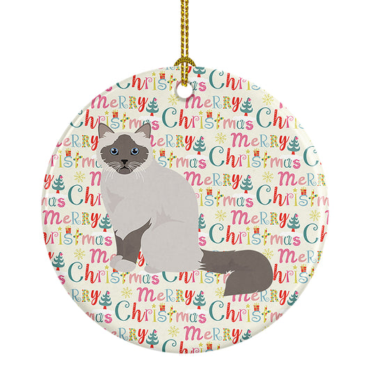 Buy this Birman Cat Christmas Ceramic Ornament