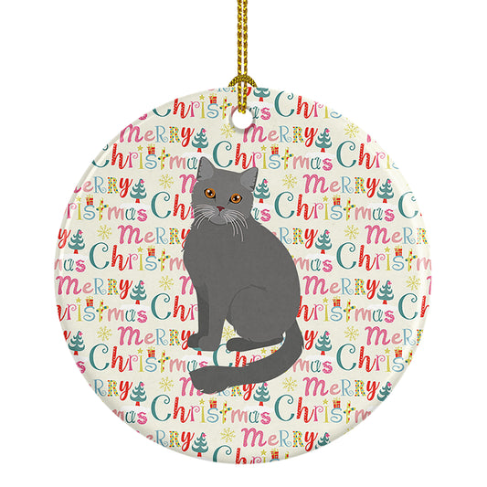 Buy this British Semi Longhair Cat Christmas Ceramic Ornament