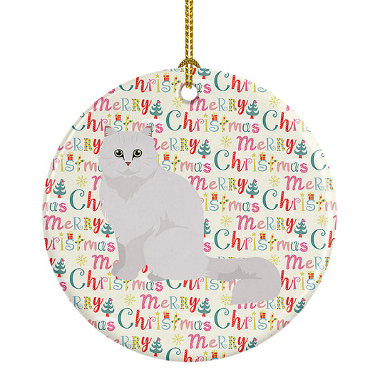 Buy this Chinchilla Persian Longhair Cat Christmas Ceramic Ornament
