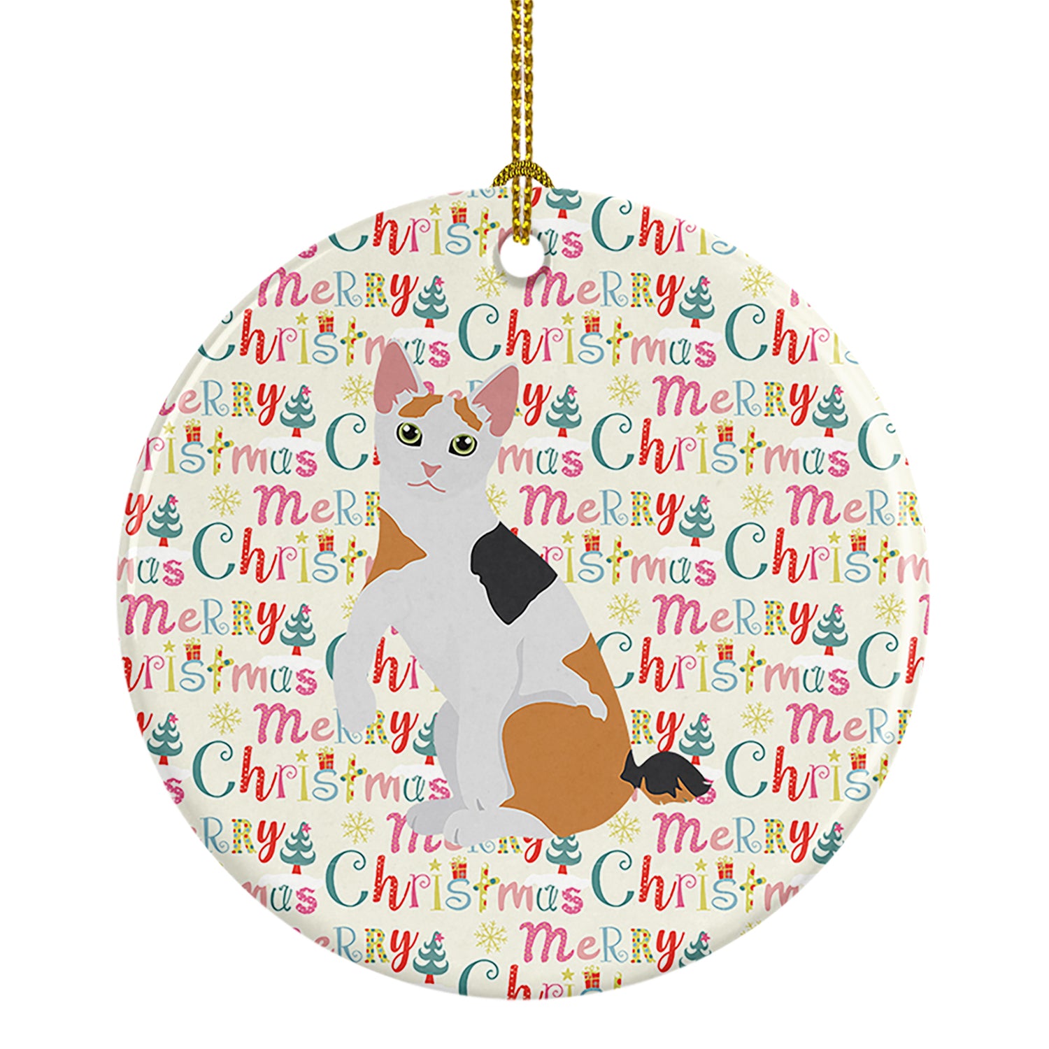 Buy this Japanese Bobtail Cat Christmas Ceramic Ornament