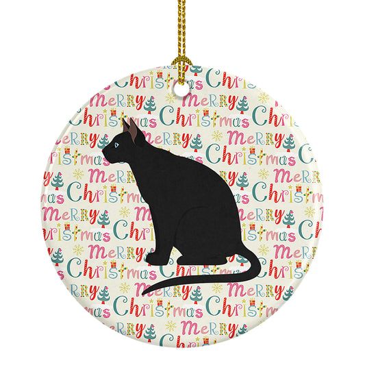 Buy this Ojos Azules Cat Christmas Ceramic Ornament