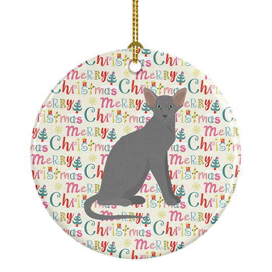 Buy this Oriental Shorthair Cat Christmas Ceramic Ornament