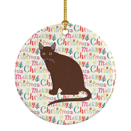 Buy this Raas Cat Christmas Ceramic Ornament