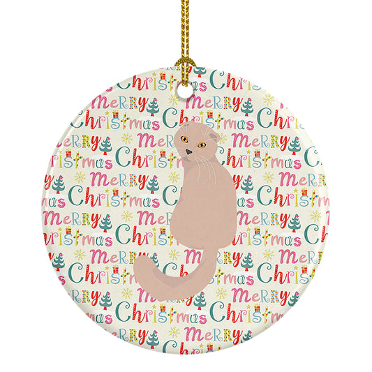 Buy this Scottish Fold Cat Christmas Ceramic Ornament