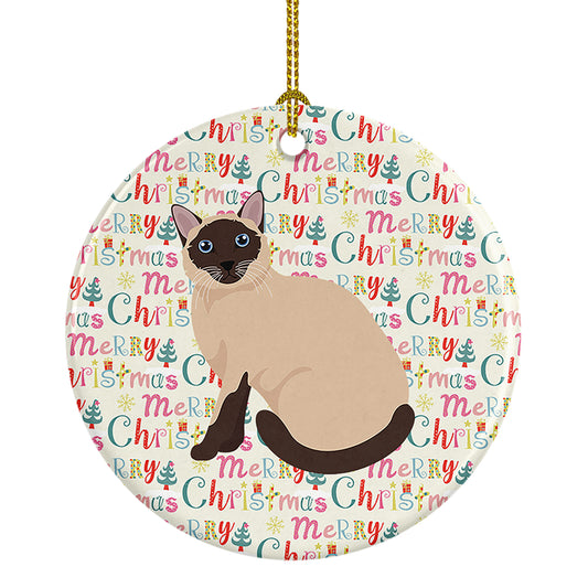 Buy this Siamese Traditional Cat Christmas Ceramic Ornament