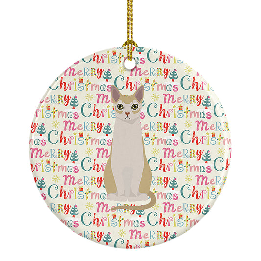 Buy this Singapura #2 Cat Christmas Ceramic Ornament