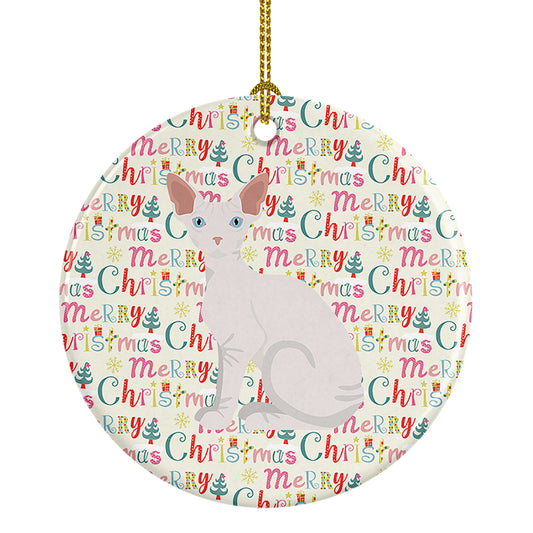Buy this Sphynx Cat Christmas Ceramic Ornament