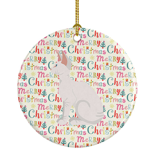 Buy this Sphynx #3 Cat Christmas Ceramic Ornament