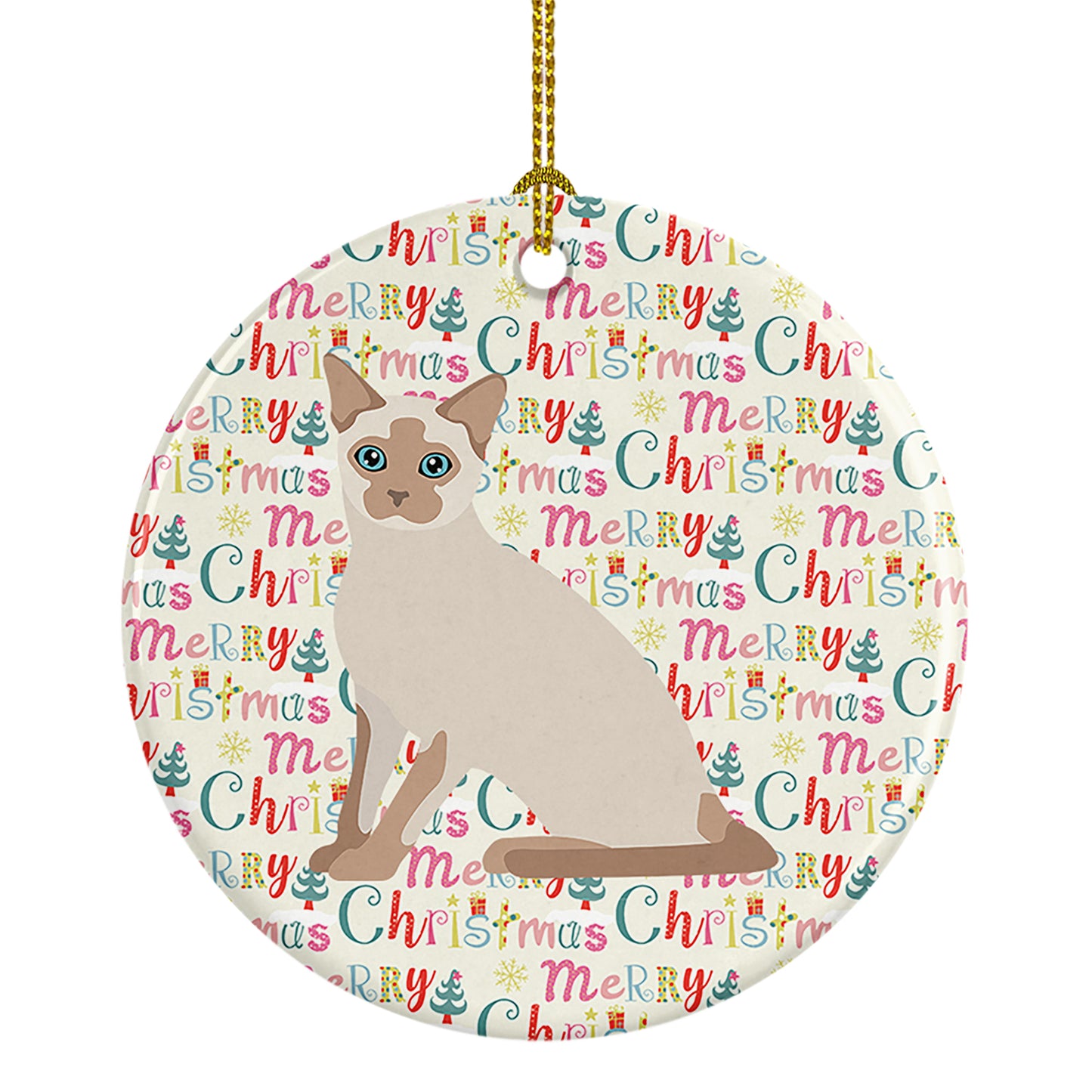 Buy this Tonkinese Cat Christmas Ceramic Ornament