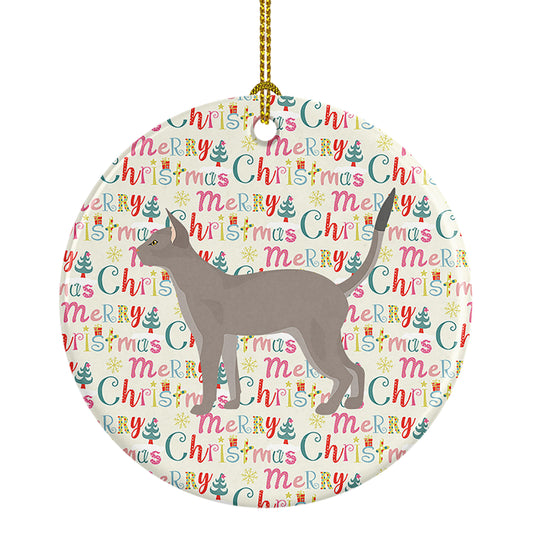 Buy this Blue Abyssinian Cat Christmas Ceramic Ornament