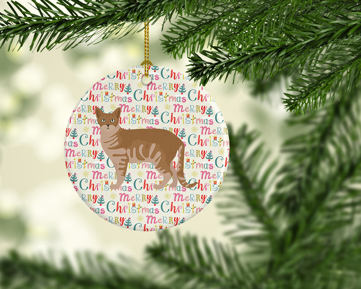 Australian Mist #1 Cat Christmas Ceramic Ornament