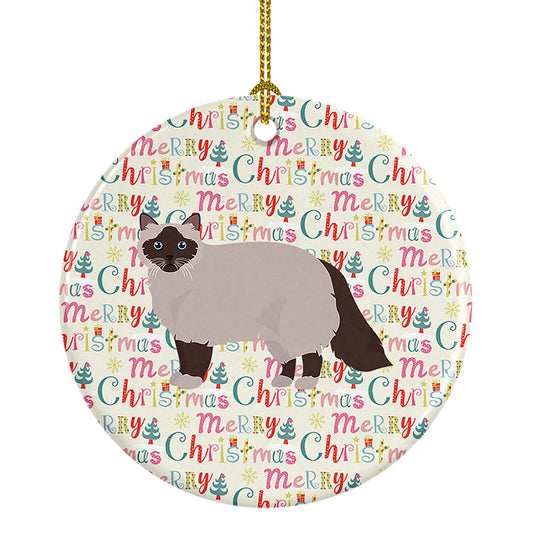 Buy this Birman Cat Christmas Ceramic Ornament