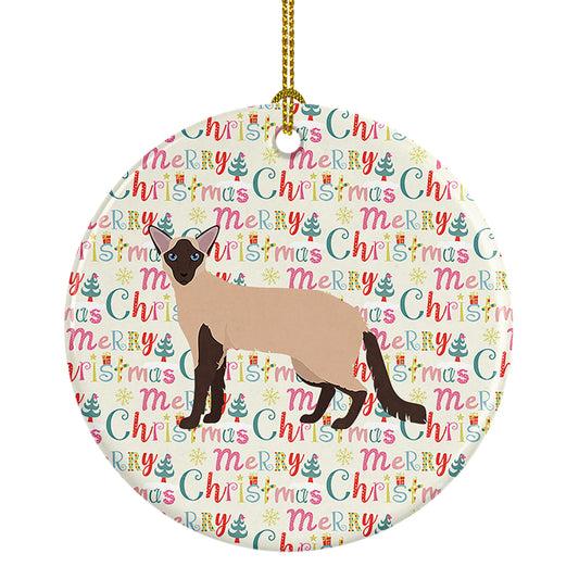Buy this Colorpoint Longhair Cat Christmas Ceramic Ornament