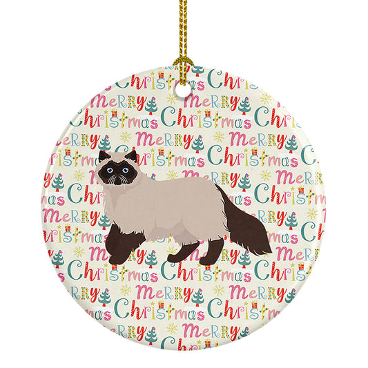 Buy this Colorpoint Persian Hymalayan Cat Christmas Ceramic Ornament