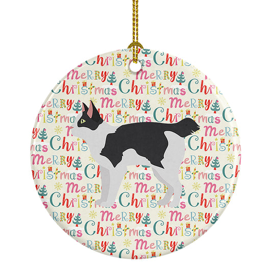 Buy this Japanese Bobtail Cat Christmas Ceramic Ornament