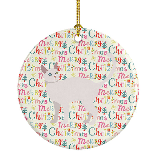 Buy this Khao Manee #2 Cat Christmas Ceramic Ornament