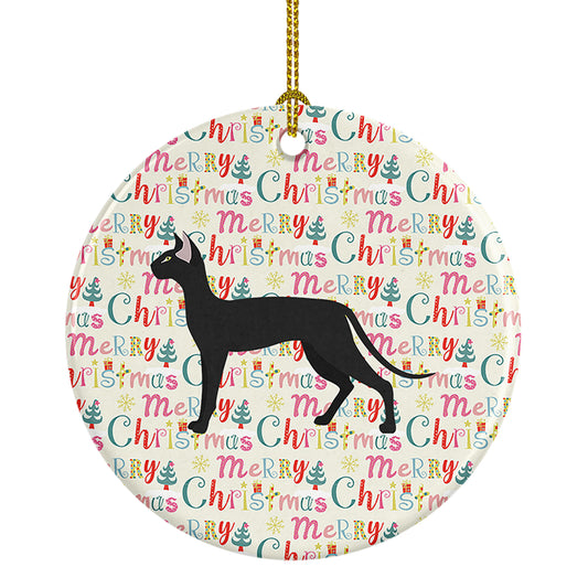 Buy this Oriental Shorthair #1 Cat Christmas Ceramic Ornament